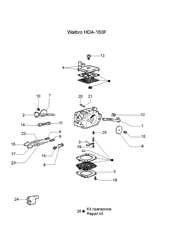 162 efco-petrol-chainsaws part diagram