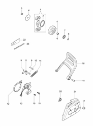 4477c818-1612-4e46-ba24 efco-petrol-chainsaws part diagram