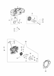 4643d453-7f3b-4088-9589 efco-petrol-chainsaws part diagram