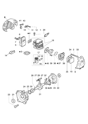 8250ic-d efco-brushcutters part diagram