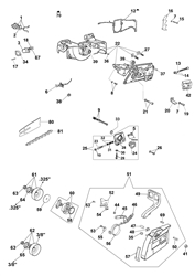 c5490781-76e4-46a9-b6cf efco-petrol-chainsaws part diagram