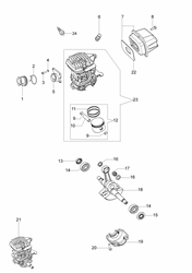dcc93718-d858-467c-9e63 efco-petrol-chainsaws part diagram