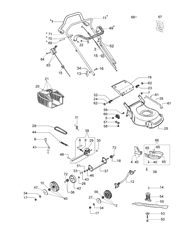 lr-44-tk-k500 efco-petrol-lawnmowers part diagram