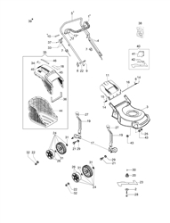 lr-48-pbq-comfort-1 efco-petrol-lawnmowers part diagram