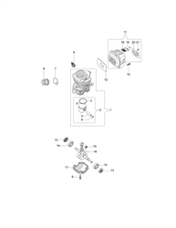 mt3500 efco-petrol-chainsaws part diagram