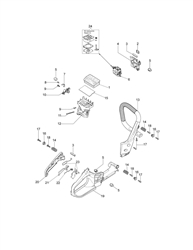 mt3500 efco-petrol-chainsaws part diagram