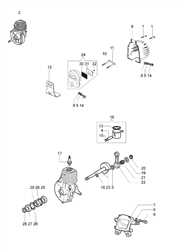 stark-2500s efco-brushcutters part diagram