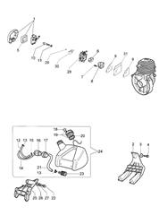 stark-2500s efco-brushcutters part diagram