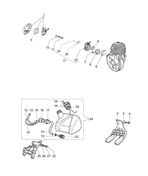 stark-25ic efco-brushcutters part diagram