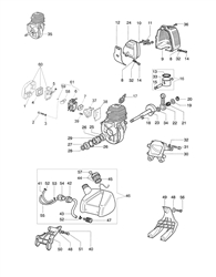 stark-25tr efco-brushcutters part diagram