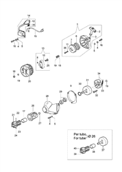 stark-3800t efco-brushcutters part diagram