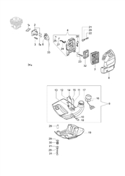 stark-3800t efco-brushcutters part diagram