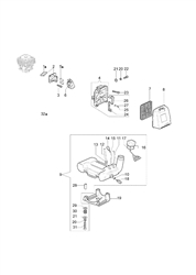 stark-3800t efco-brushcutters part diagram