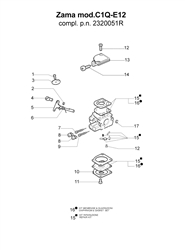 stark-42 efco-brushcutters part diagram
