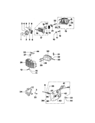 tr1540 efco-augers part diagram