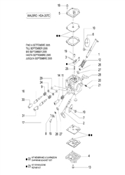 tt163 efco-consaws part diagram