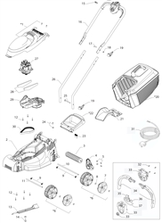 chevron-32v flymo-electric-rotary-mowers part diagram