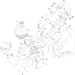 harrier-41-413-lawnmower harrier-41-lawnmowers part diagram
