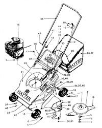 hunter-41 hunter-lawnmowers part diagram