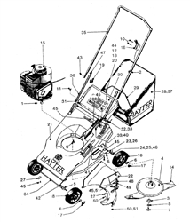 hunter-41 hunter-lawnmowers part diagram