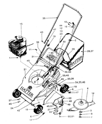 hunter-41 hunter-lawnmowers part diagram