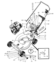 hunter-54 hunter-lawnmowers part diagram