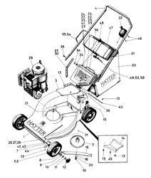 hunter-54 hunter-lawnmowers part diagram