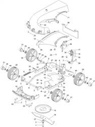 spirit-41-wheeled hayter-petrol-rotary-mowers part diagram