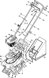 spirit-41-wheeled hayter-petrol-rotary-mowers part diagram