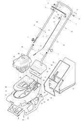 spirit-41-wheeled hayter-petrol-rotary-mowers part diagram