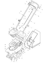 spirit-41-wheeled hayter-petrol-rotary-mowers part diagram