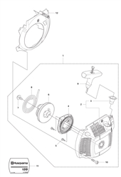 husqvarna-135-chainsaw husqvarna-petrol-chainsaws part diagram