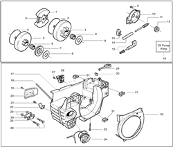 husqvarna-136-chainsaw husqvarna-petrol-chainsaws part diagram