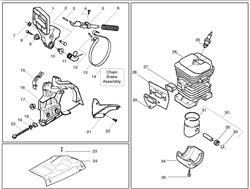 husqvarna-136-chainsaw husqvarna-petrol-chainsaws part diagram