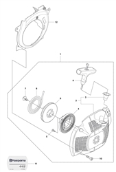 husqvarna-445e-chainsaw husqvarna-petrol-chainsaws part diagram