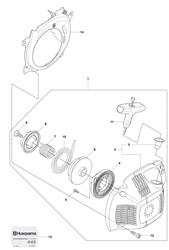 husqvarna-445e-chainsaw husqvarna-petrol-chainsaws part diagram