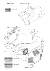 husqvarna-460-chainsaw husqvarna-petrol-chainsaws part diagram