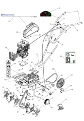 husqvarna-t25rs-cultivator husqvarna-cultivators--rotavators part diagram