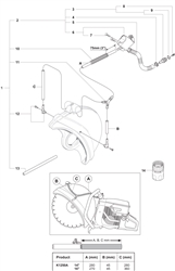 k1250-rail power-cutters part diagram