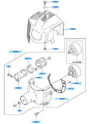 kbh27a cow-handle-brushcutters part diagram