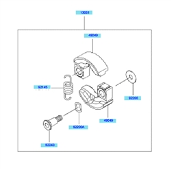 kbh27a cow-handle-brushcutters part diagram