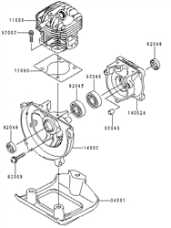 kbh34a cow-handle-brushcutters part diagram