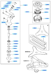 kbh34a cow-handle-brushcutters part diagram