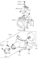 kbh34a cow-handle-brushcutters part diagram