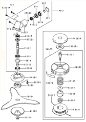 kbh34a cow-handle-brushcutters part diagram