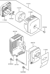 kbh34a cow-handle-brushcutters part diagram