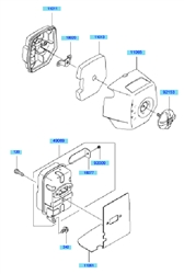 kbh35a cow-handle-brushcutters part diagram