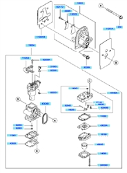 kbh35a cow-handle-brushcutters part diagram