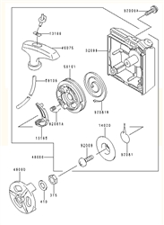 kbh43a cow-handle-brushcutters part diagram