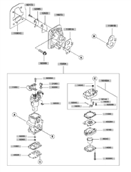kbh45a cow-handle-brushcutters part diagram